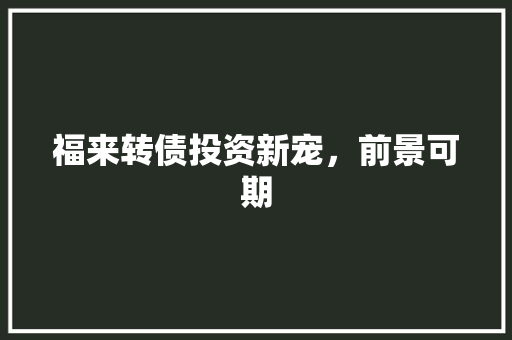 福来转债投资新宠，前景可期