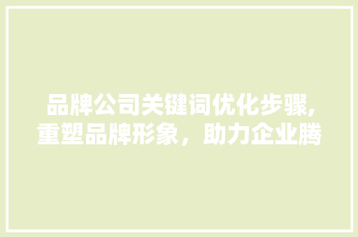 品牌公司关键词优化步骤,重塑品牌形象，助力企业腾飞