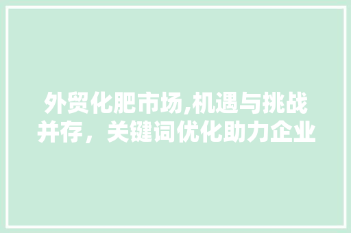 外贸化肥市场,机遇与挑战并存，关键词优化助力企业脱颖而出