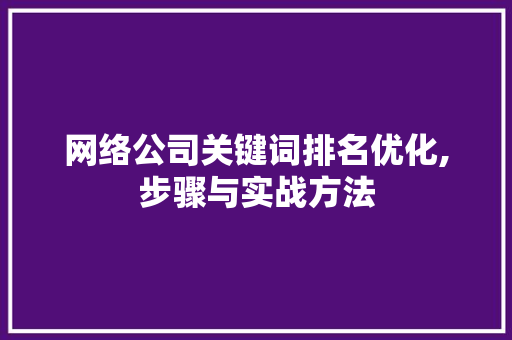 网络公司关键词排名优化,步骤与实战方法  第1张