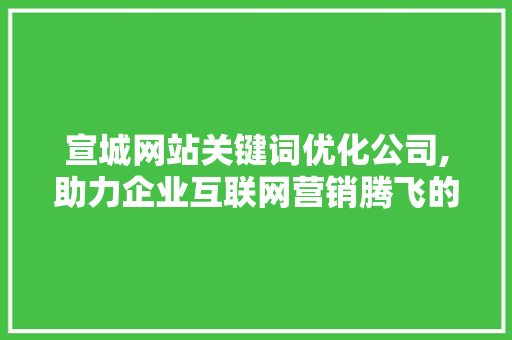 宣城网站关键词优化公司,助力企业互联网营销腾飞的关键力量