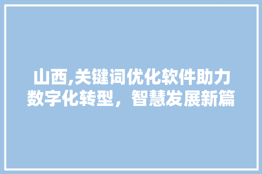 山西,关键词优化软件助力数字化转型，智慧发展新篇章