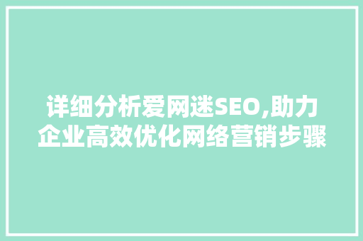 详细分析爱网迷SEO,助力企业高效优化网络营销步骤  第1张
