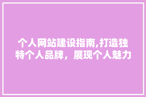 个人网站建设指南,打造独特个人品牌，展现个人魅力