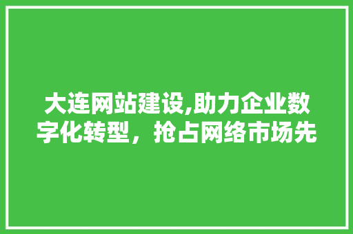大连网站建设,助力企业数字化转型，抢占网络市场先机
