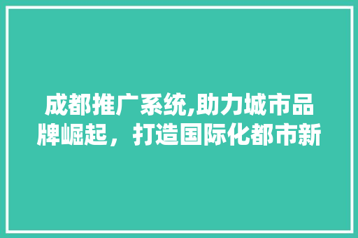 成都推广系统,助力城市品牌崛起，打造国际化都市新名片