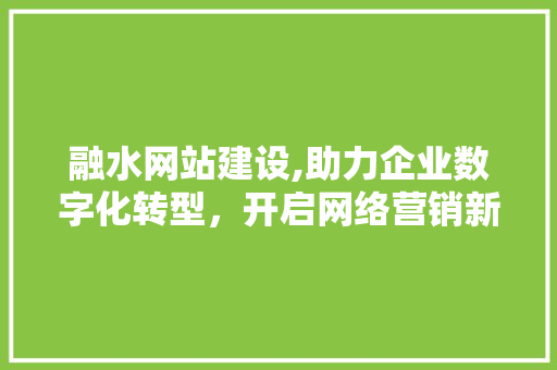 融水网站建设,助力企业数字化转型，开启网络营销新篇章  第1张