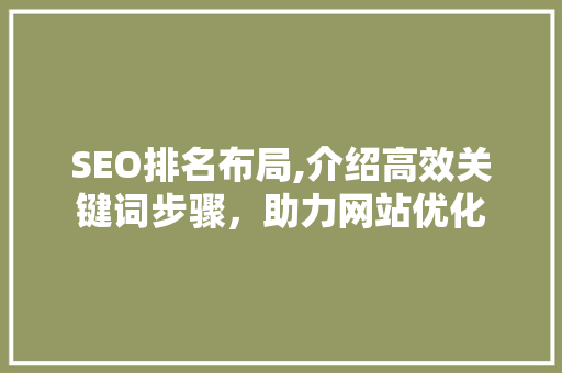 SEO排名布局,介绍高效关键词步骤，助力网站优化