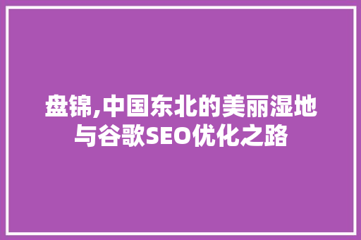 盘锦,中国东北的美丽湿地与谷歌SEO优化之路