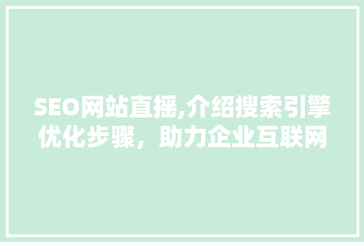 SEO网站直摇,介绍搜索引擎优化步骤，助力企业互联网营销