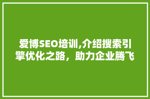 爱博SEO培训,介绍搜索引擎优化之路，助力企业腾飞