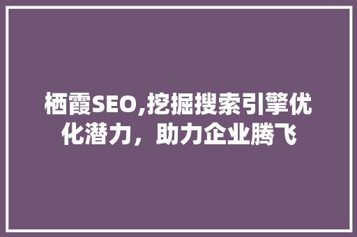 栖霞SEO,挖掘搜索引擎优化潜力，助力企业腾飞