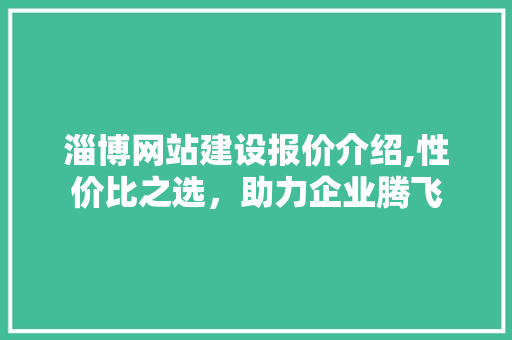 淄博网站建设报价介绍,性价比之选，助力企业腾飞