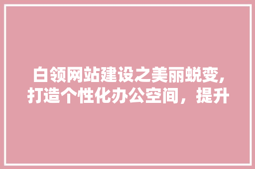 白领网站建设之美丽蜕变,打造个性化办公空间，提升企业核心竞争力