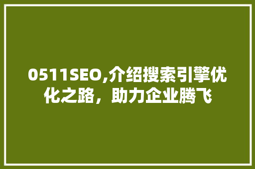 0511SEO,介绍搜索引擎优化之路，助力企业腾飞  第1张
