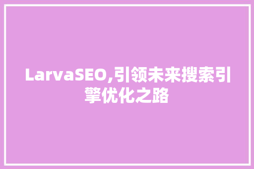 LarvaSEO,引领未来搜索引擎优化之路