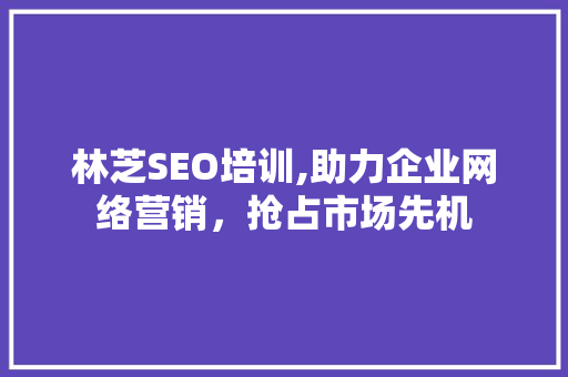 林芝SEO培训,助力企业网络营销，抢占市场先机
