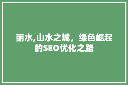丽水,山水之城，绿色崛起的SEO优化之路