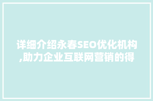 详细介绍永春SEO优化机构,助力企业互联网营销的得力助手
