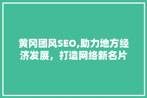 黄冈团风SEO,助力地方经济发展，打造网络新名片  第1张