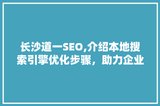 长沙道一SEO,介绍本地搜索引擎优化步骤，助力企业腾飞  第1张