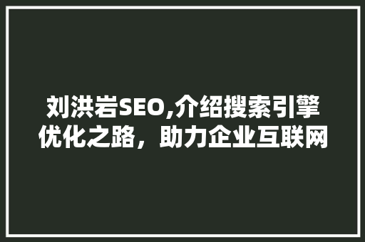 刘洪岩SEO,介绍搜索引擎优化之路，助力企业互联网营销  第1张