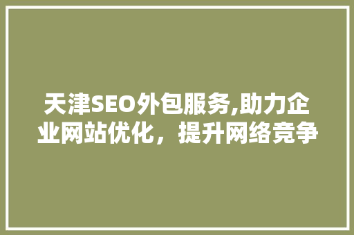 天津SEO外包服务,助力企业网站优化，提升网络竞争力