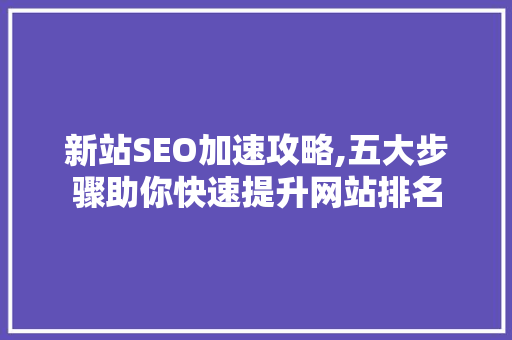 新站SEO加速攻略,五大步骤助你快速提升网站排名