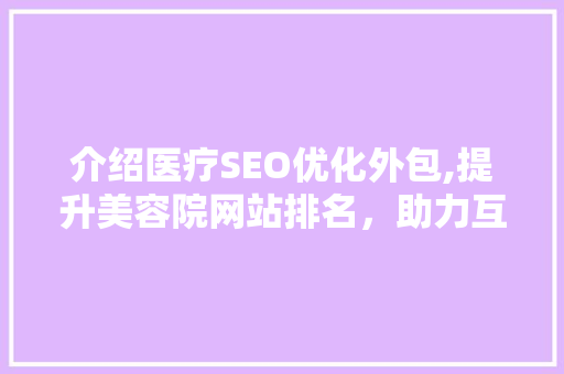 介绍医疗SEO优化外包,提升美容院网站排名，助力互联网医疗发展  第1张