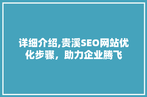 详细介绍,贵溪SEO网站优化步骤，助力企业腾飞