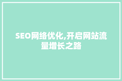 SEO网络优化,开启网站流量增长之路