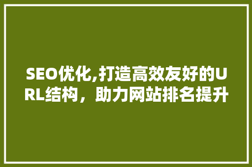 SEO优化,打造高效友好的URL结构，助力网站排名提升