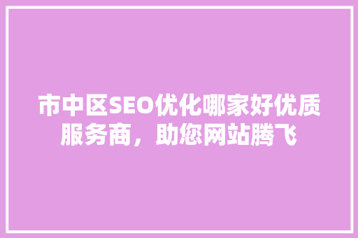 市中区SEO优化哪家好优质服务商，助您网站腾飞