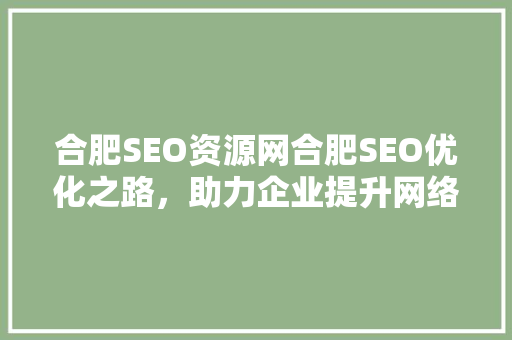 合肥SEO资源网合肥SEO优化之路，助力企业提升网络竞争力