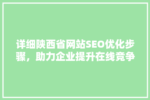 详细陕西省网站SEO优化步骤，助力企业提升在线竞争力