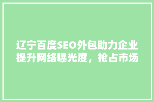 辽宁百度SEO外包助力企业提升网络曝光度，抢占市场先机