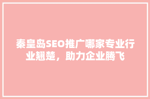 秦皇岛SEO推广哪家专业行业翘楚，助力企业腾飞