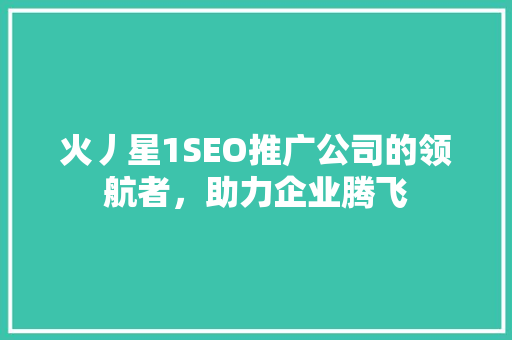 火丿星1SEO推广公司的领航者，助力企业腾飞