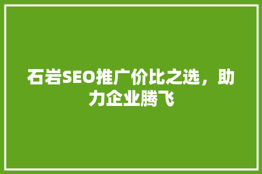 石岩SEO推广价比之选，助力企业腾飞  第1张