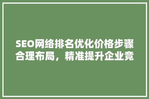 SEO网络排名优化价格步骤合理布局，精准提升企业竞争力