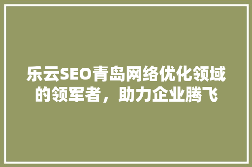 乐云SEO青岛网络优化领域的领军者，助力企业腾飞