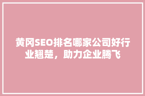 黄冈SEO排名哪家公司好行业翘楚，助力企业腾飞