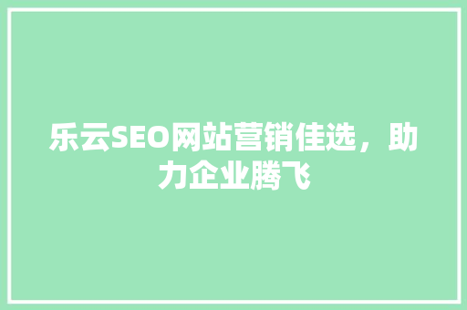 乐云SEO网站营销佳选，助力企业腾飞  第1张
