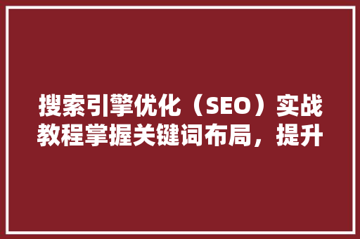 搜索引擎优化（SEO）实战教程掌握关键词布局，提升网站排名