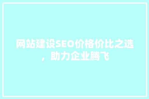 网站建设SEO价格价比之选，助力企业腾飞  第1张