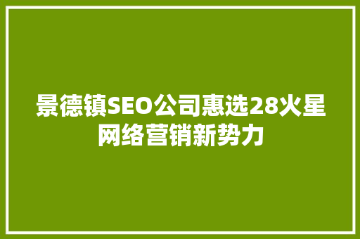 景德镇SEO公司惠选28火星网络营销新势力  第1张