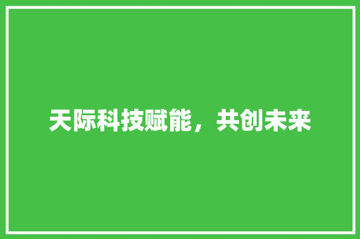 天际科技赋能，共创未来