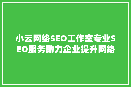 小云网络SEO工作室专业SEO服务助力企业提升网络竞争力