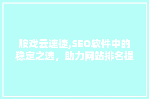 胺戏云速捷,SEO软件中的稳定之选，助力网站排名提升  第1张