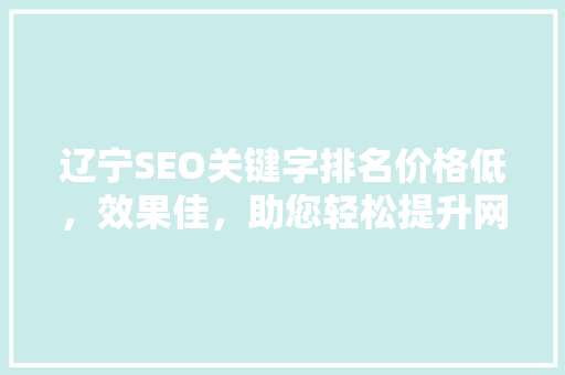 辽宁SEO关键字排名价格低，效果佳，助您轻松提升网站排名